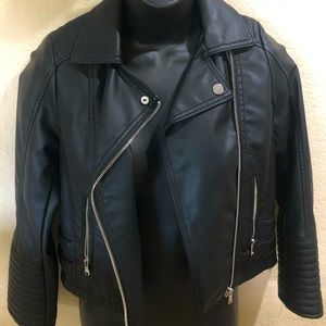 Girls Faux Leather Jacket